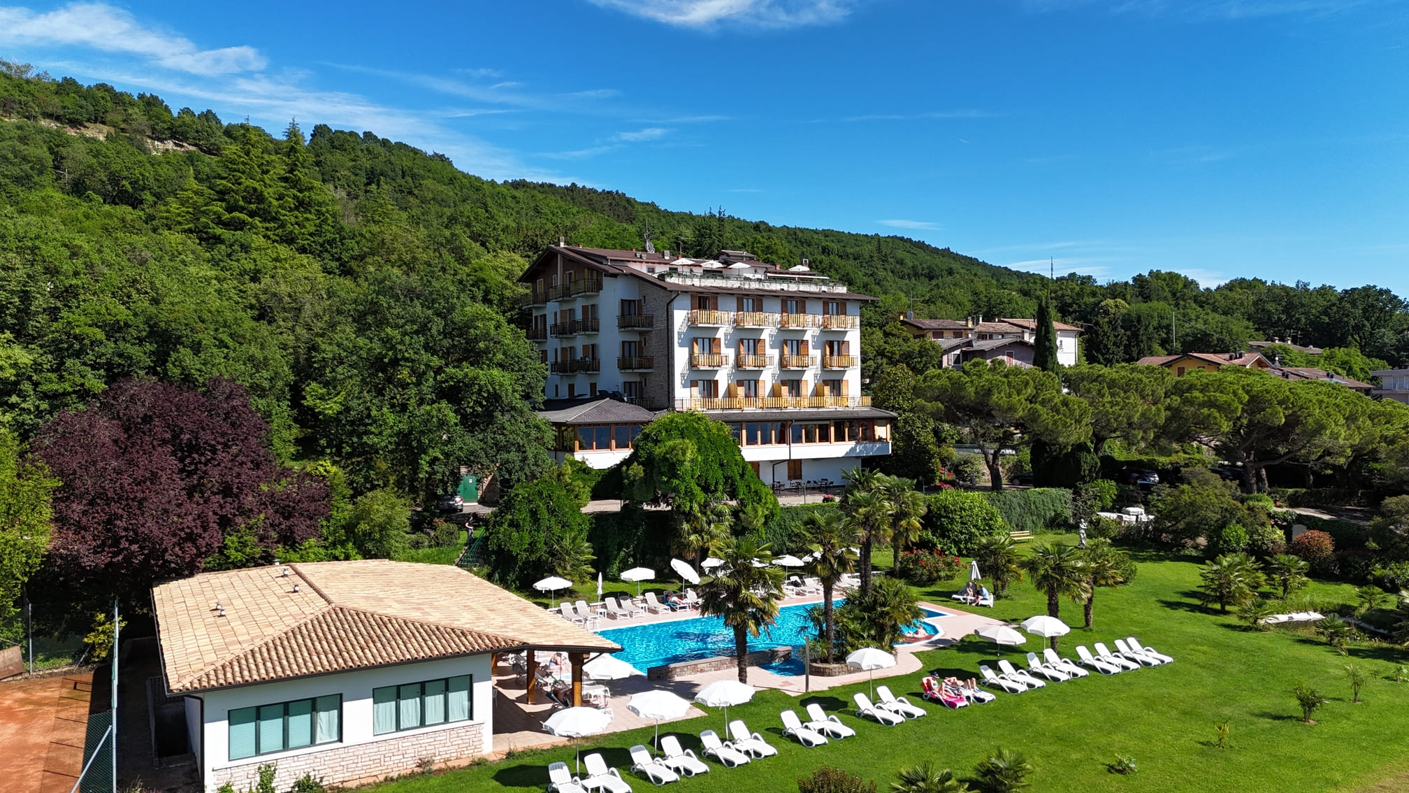 Luxury forest heated infinity spa pool